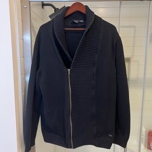 Mens Armani Exchange Zip Up Sweater